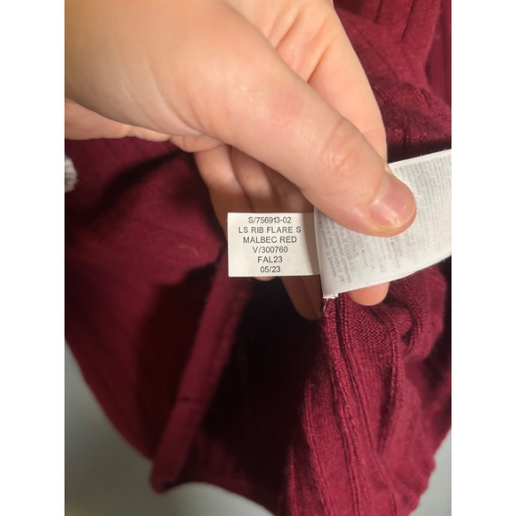 Banana Republic Womens Nezha Merino Wool Sweater Polo Malbec Red Burgundy Large - Picture 7 of 10